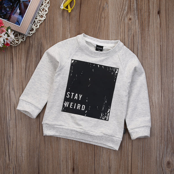 2 Colors Baby Boys Spring/Autumn Pullover Tops Babies Boy Long Sleeve Letter T-Shirt Sweatshirt Clothing Toddler Clothes - Baby Gifts Delivered