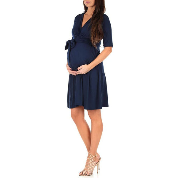 Elegant Jersey Maternity/Nursing Dress