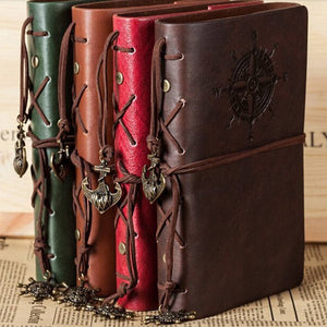 2017 Spiral Notebook Diary Notepad Vintage Pirate Anchors PU Leather Note Book Replaceable Stationery Gift Traveler Journal - Baby Gifts Delivered