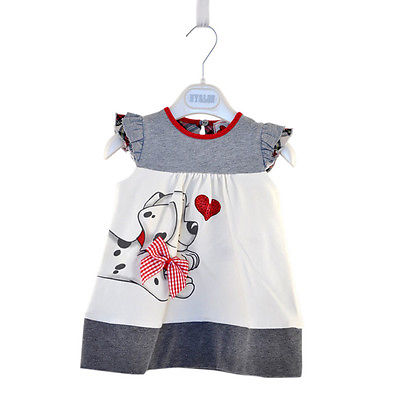1-5Y summer Baby Girls Toddlers A-Line Dress Girls Kids One-pieces Dress Clothes infant dog print cute clothing for girls - Baby Gifts Delivered