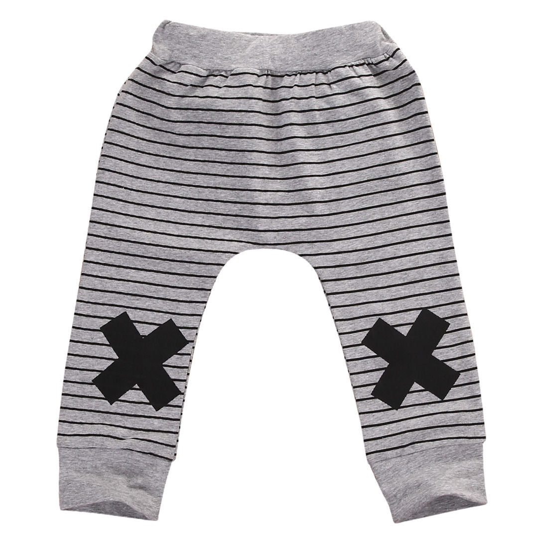 0-2Y Baby Boys Girls Cute Striped Monster Bottom Pants Leggings Harem Pants Kids Trouser - Baby Gifts Delivered