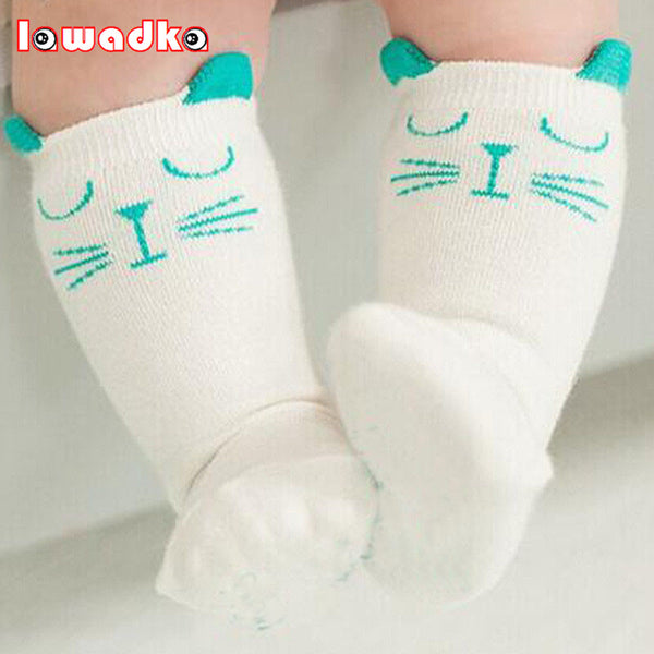 2015 Brand White And Gray Cat Baby Cotton Girls Socks Fashion Meias Infantil Boys Socks - Baby Gifts Delivered