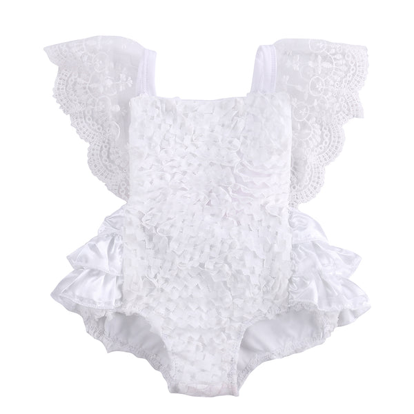 2016 fashion baby bodysuit wholesale kids baby girls sleeveless lace garden cake bodysuit sunsuit Outfits - Baby Gifts Delivered