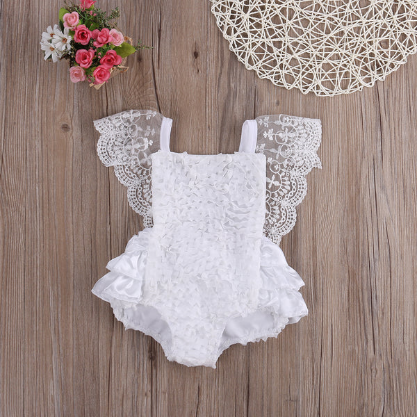 2016 fashion baby bodysuit wholesale kids baby girls sleeveless lace garden cake bodysuit sunsuit Outfits - Baby Gifts Delivered