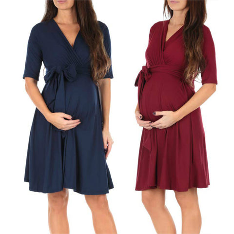Elegant Jersey Maternity/Nursing Dress