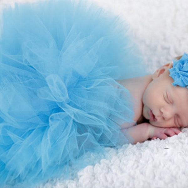 Tutu outfit for newborns - Photography Props - Skirt And Headwear - Baby Girls Clothes Set