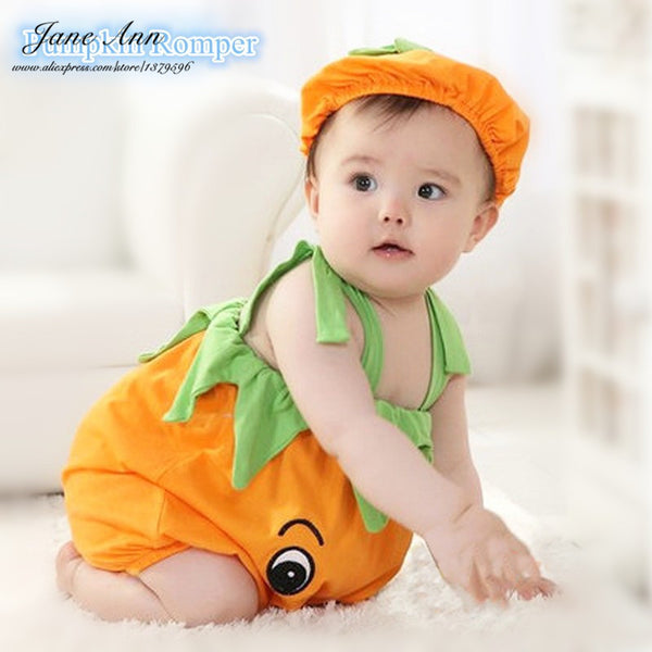 Adorable Halloween Baby Romper Pumpkin Costume - Baby Gifts Delivered