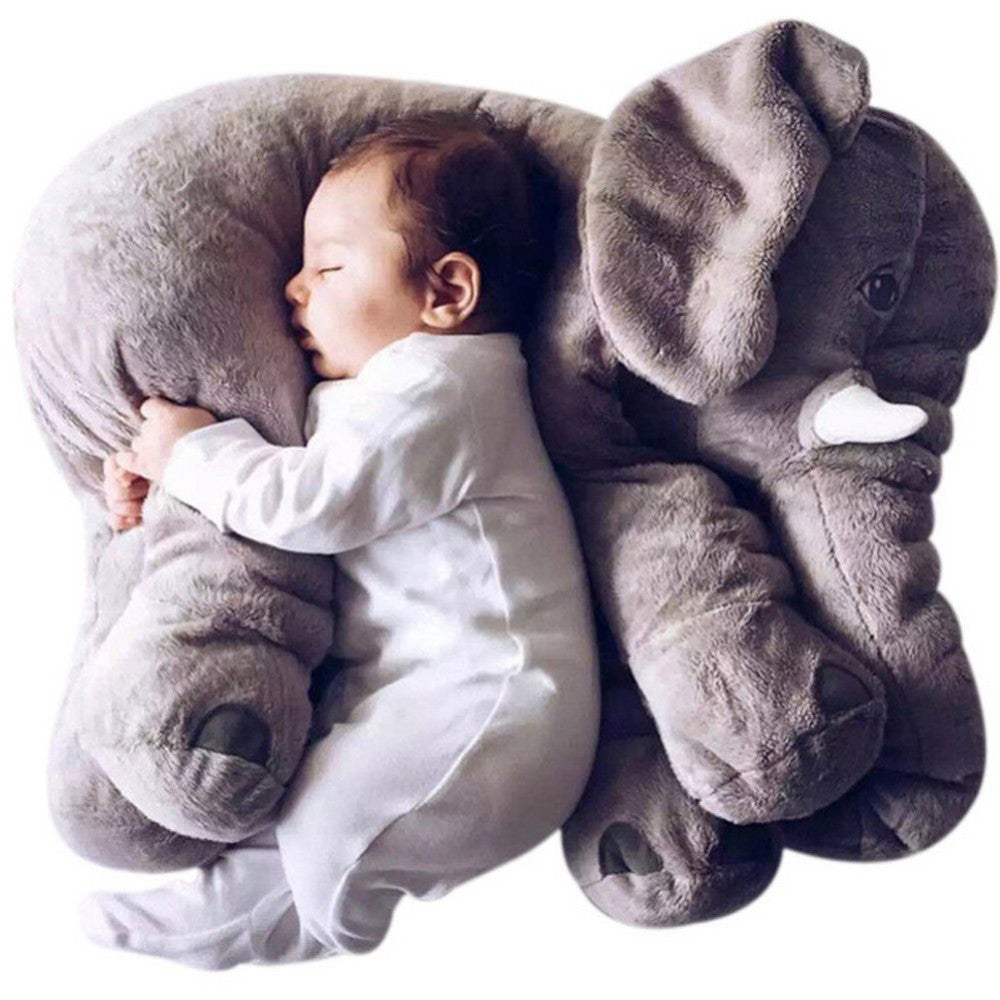Colorful Giant Elephant Stuffed Animal + Nursing Pillow - Baby Gifts Delivered