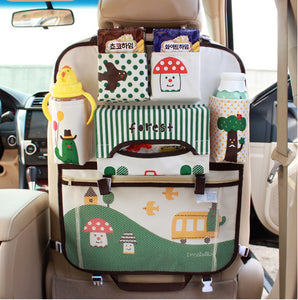Car Back Seat Organizer  - Hanging Car Seat Storage Bag - Backseat Car Organizer for Kids