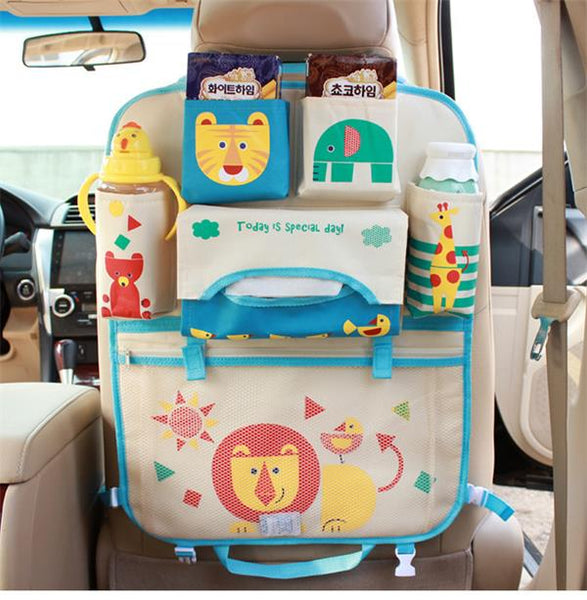 Car Back Seat Organizer  - Hanging Car Seat Storage Bag - Backseat Car Organizer for Kids