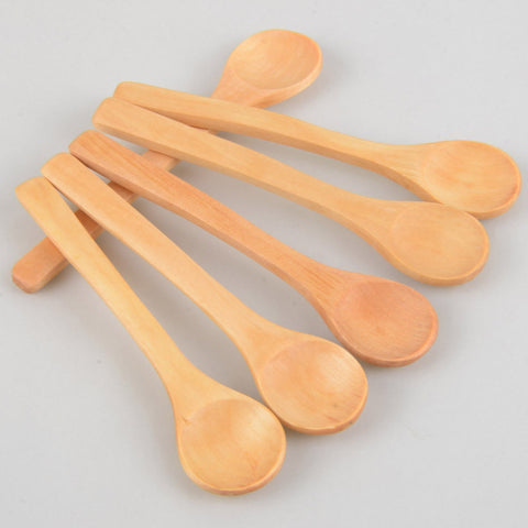 6 Piece Mini Wooden Spoon Set - Kids Tableware