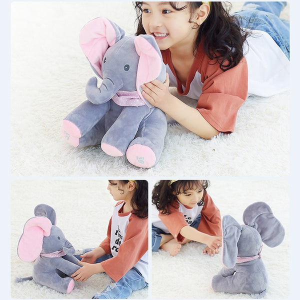 Peek-a-boo Plush Elephant with Singing Feature