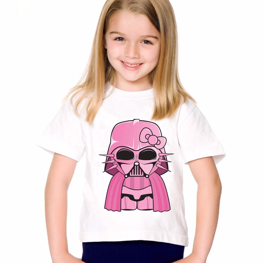 18M-10T Print Modal Pink Darth Vader T shirt For Boys/girls Star War T-Shirts for Children Baby Girls Clothing TA177 - Baby Gifts Delivered